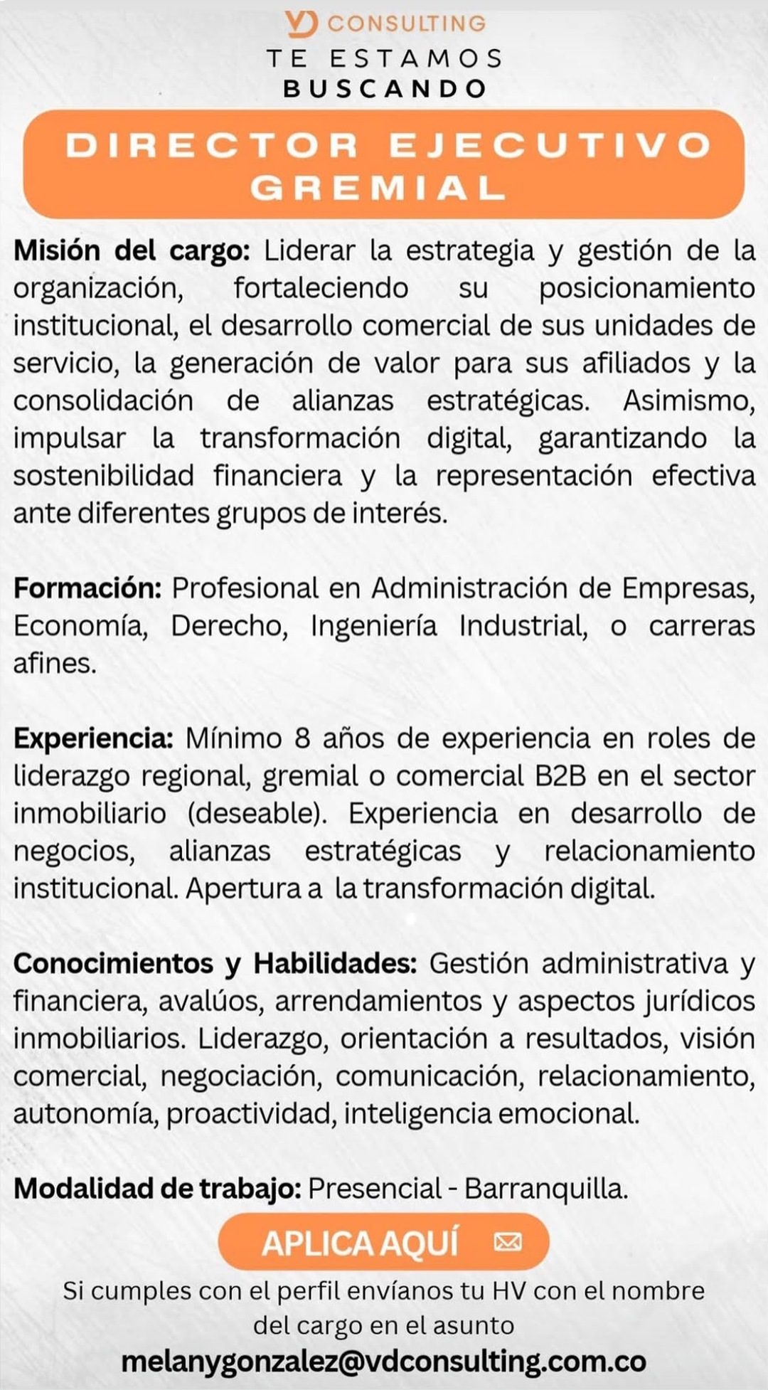 Director Ejecutivo Gremial