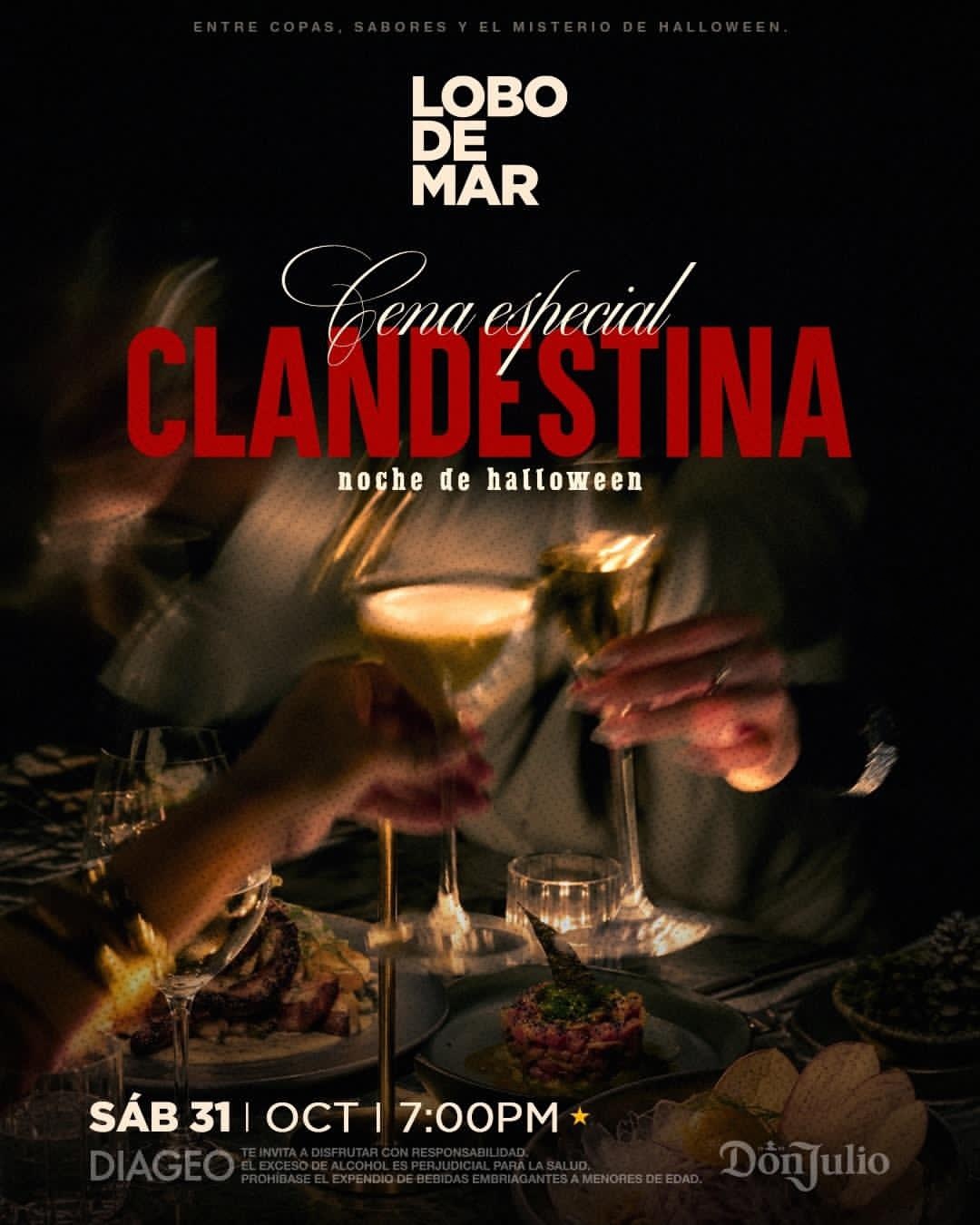 Cena especial Clandestina: noche de Halloween