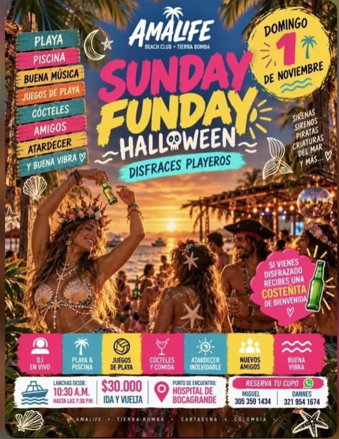 Sunday Funday Halloween — Disfraces playeros
