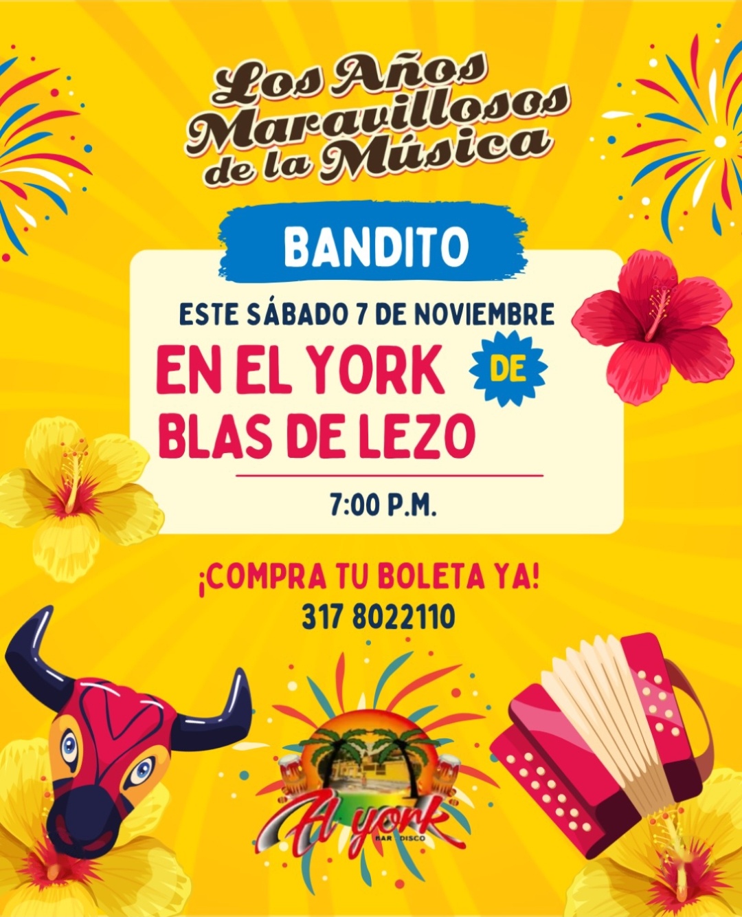 Los Años Maravillosos de la Música con Bandito (+18)