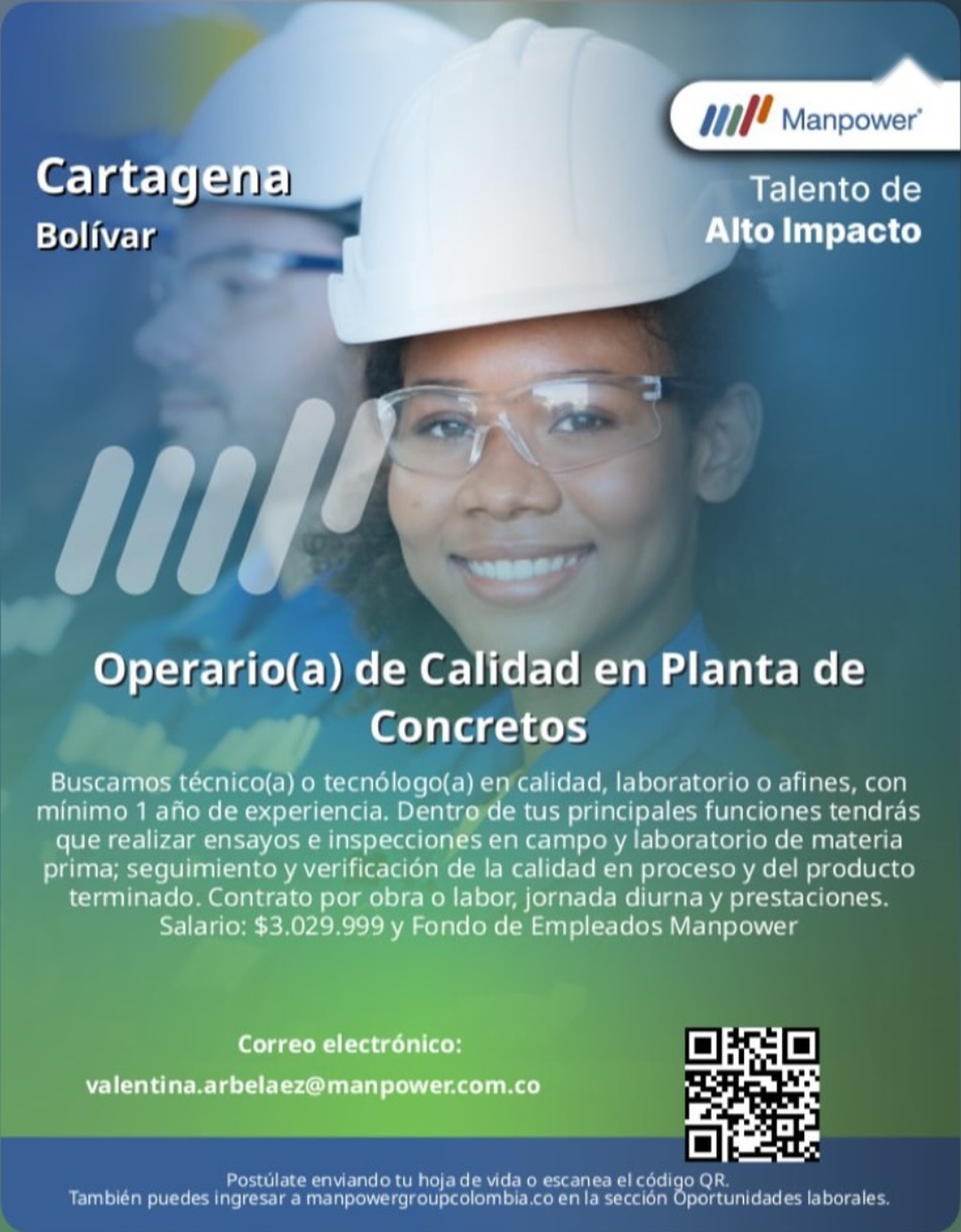 Operario(a) de Calidad en Planta de Concretos
