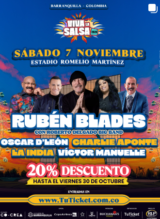 Viva La Salsa Barranquilla: Rubén Blades, La India, Víctor Manuelle, Oscar D'León y Charlie Aponte