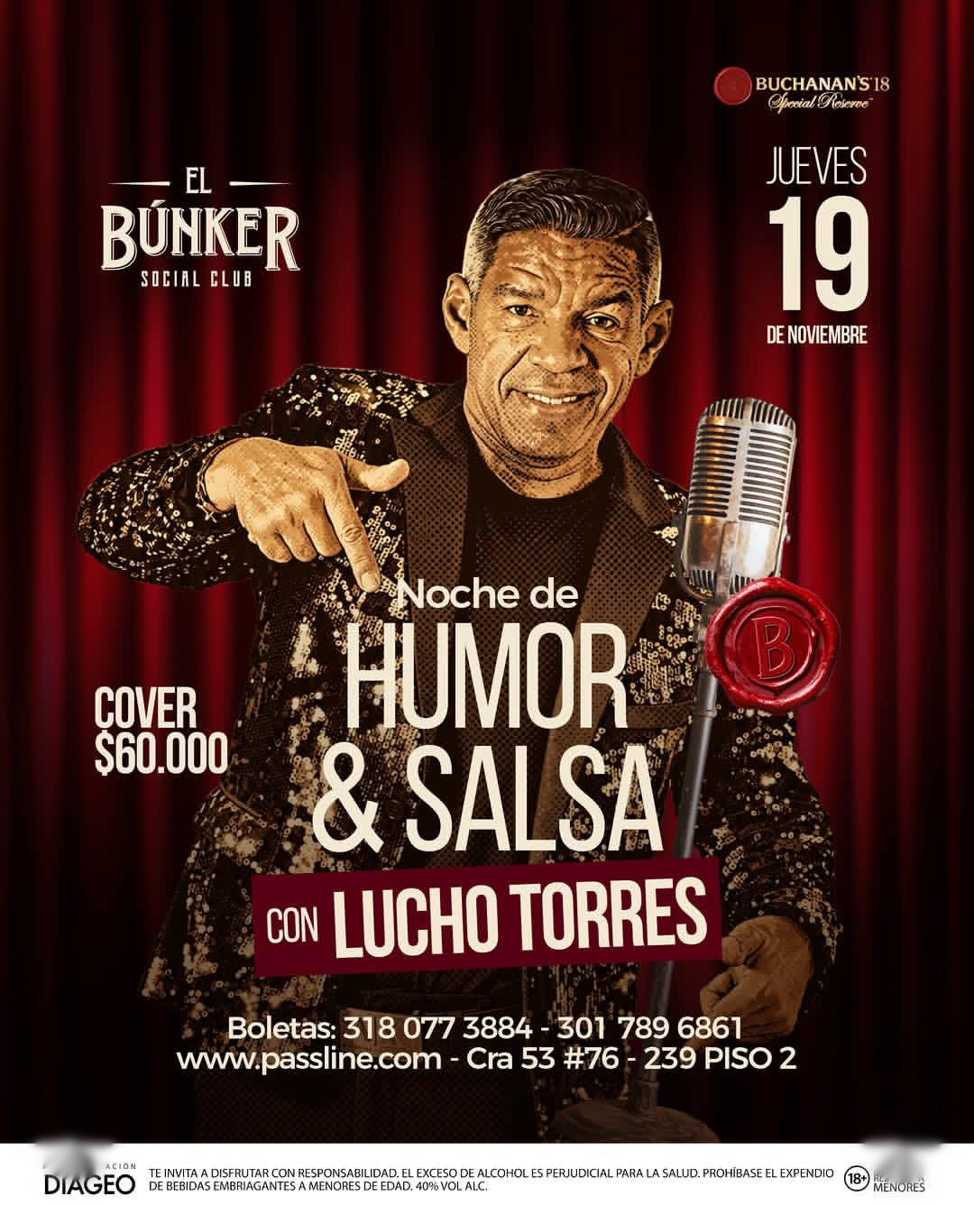 Noche de Humor & Salsa con Lucho Torres (+18)