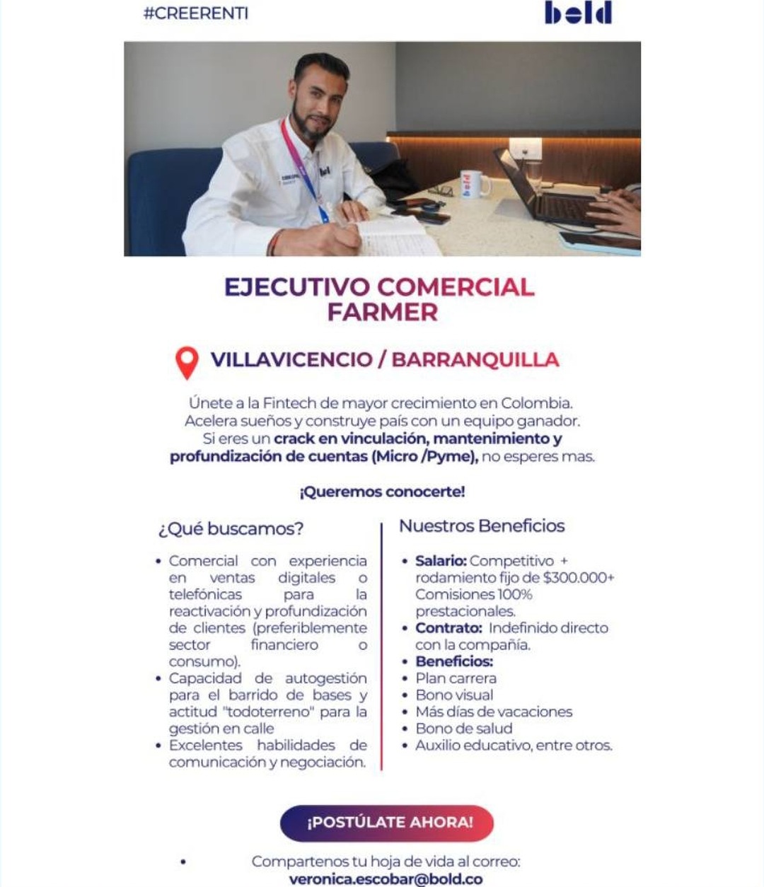 Ejecutivo Comercial Farmer