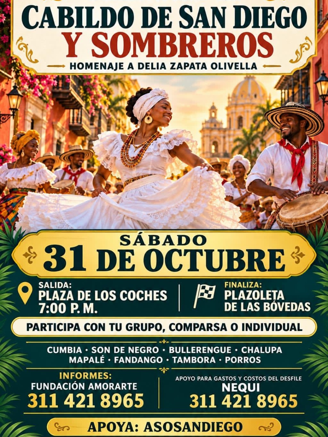 Cabildo de San Diego y Sombreros: Homenaje a Delia Zapata Olivella