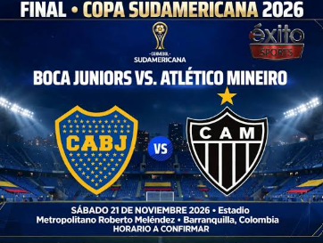 Final CONMEBOL Sudamericana 2026: Boca Juniors vs. Atlético Mineiro (finalistas según el flyer)