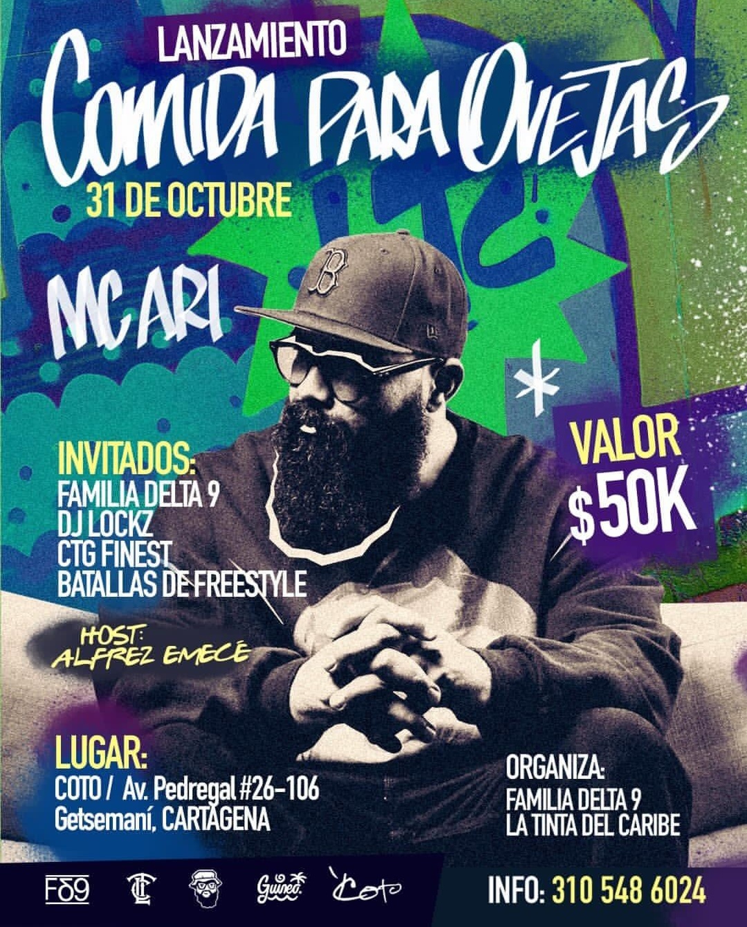 Lanzamiento «Comida Para Ovejas», MC Ari, con batallas de freestyle