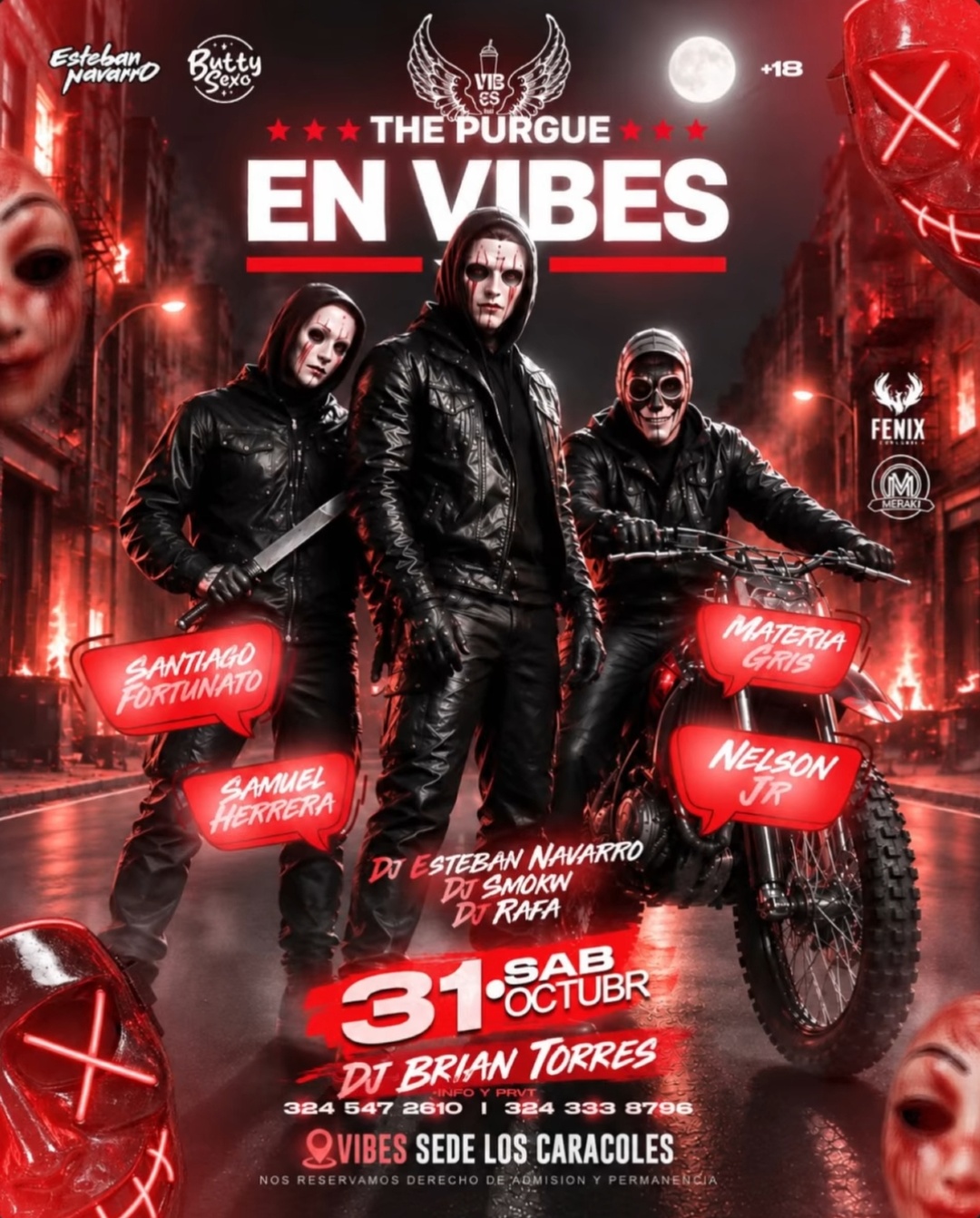 The Purgue en Vibes: Halloween con Santiago Fortunato, Samuel Herrera y más (+18)
