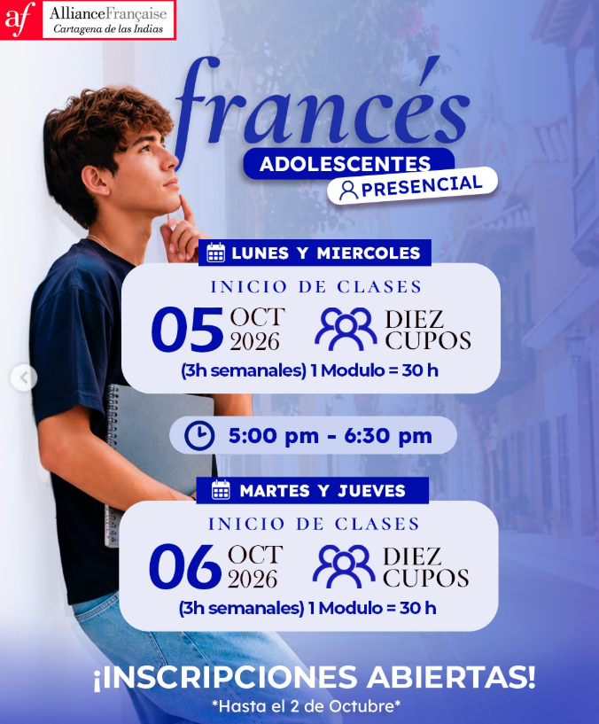 Cursos de Francés para Adolescentes — Alianza Francesa Cartagena