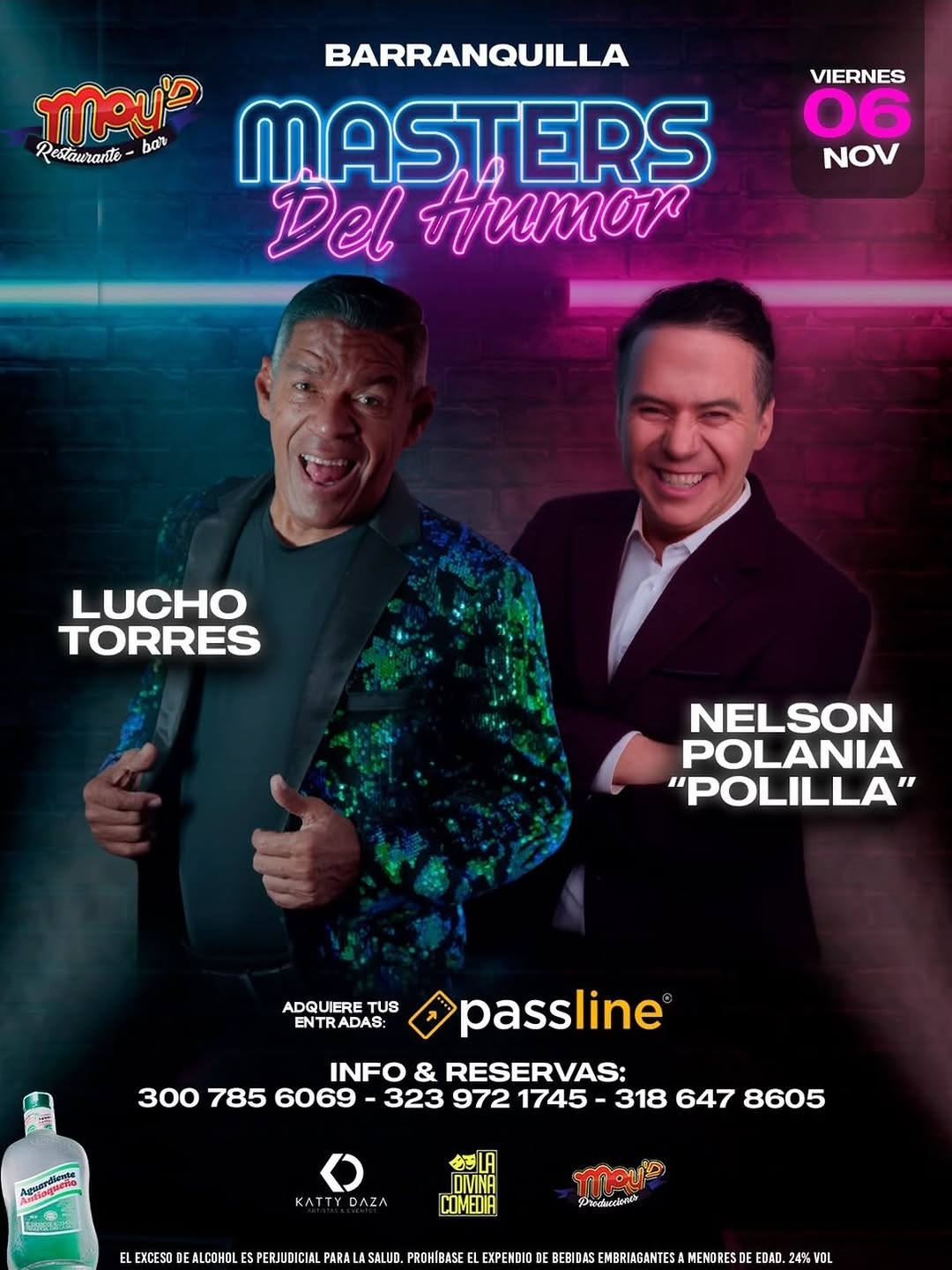 Masters del Humor: Lucho Torres y Nelson Polanía «Polilla» (+18)
