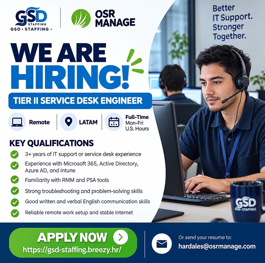 Tier II Service Desk Engineer