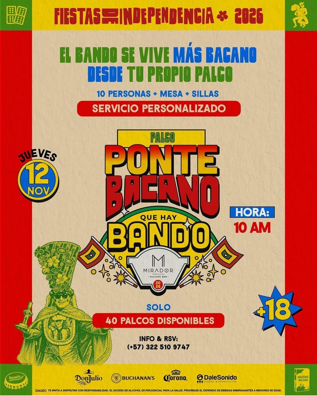 Palco “Ponte Bacano que Hay Bando”, Fiestas de Independencia 2026