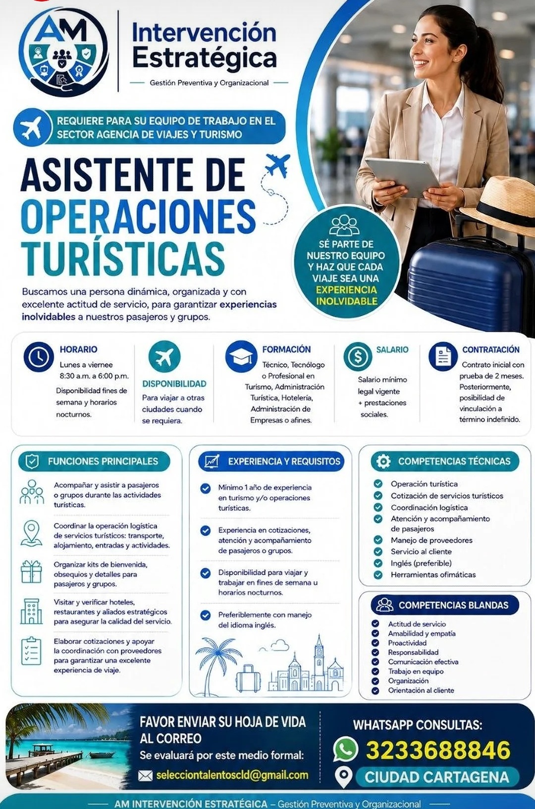 Asistente de Operaciones Turísticas (Sector agencia de viajes y turismo)