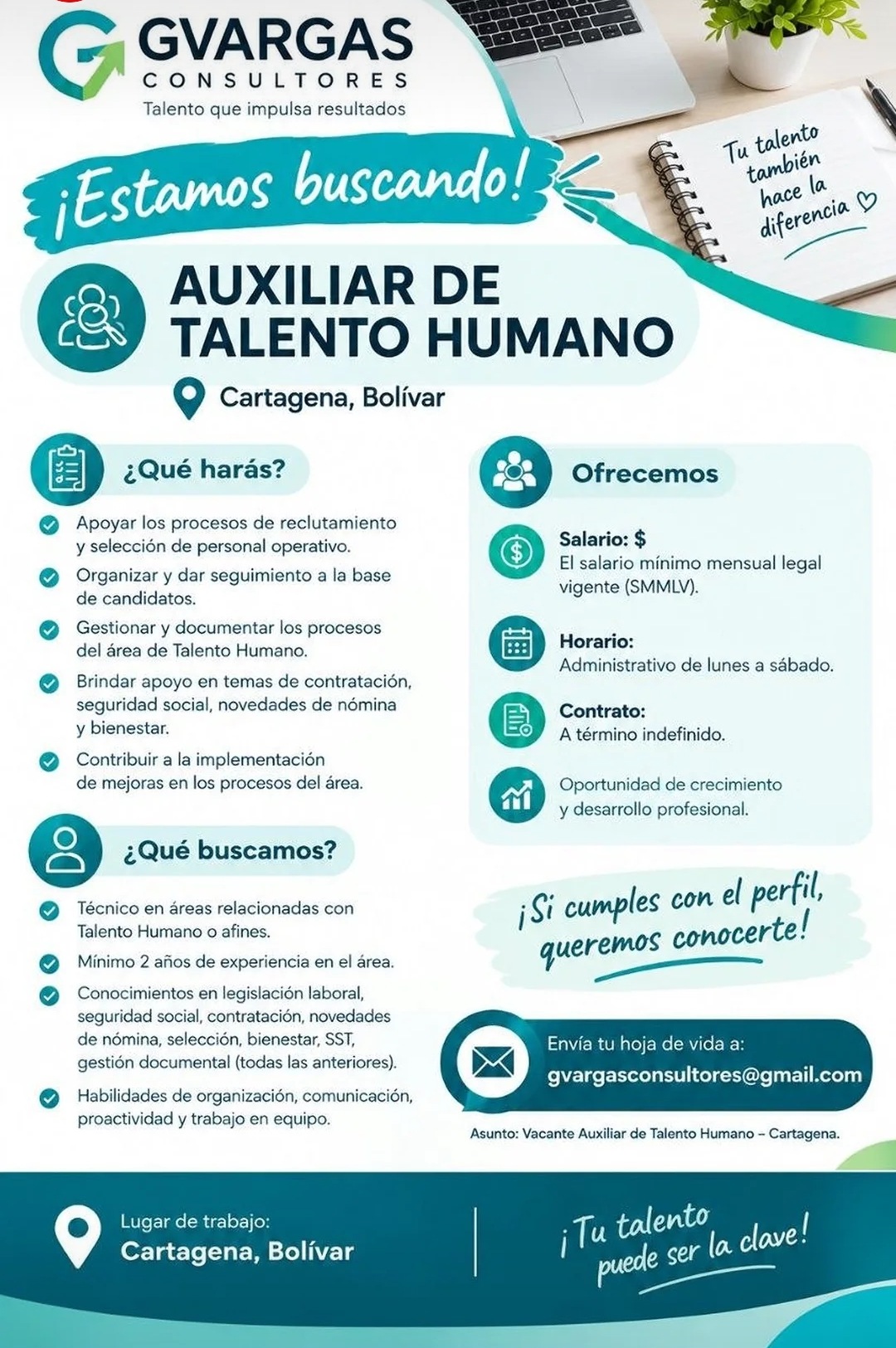 Auxiliar de Talento Humano