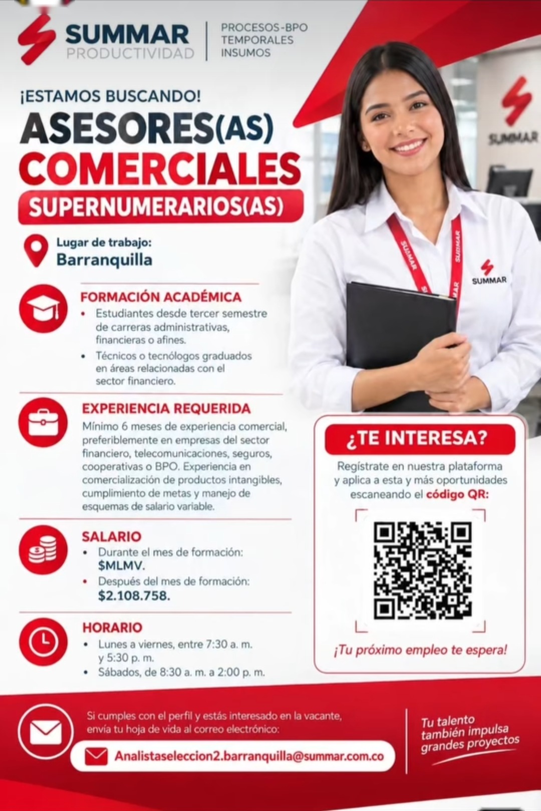 Asesores(as) Comerciales Supernumerarios(as)