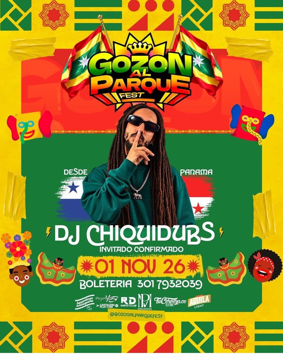 Gozón al Parque Fest: Jader Tremendo, Chiqui Dubs, El Encanto, Camilo Hernández, DJ Blas y La Clave