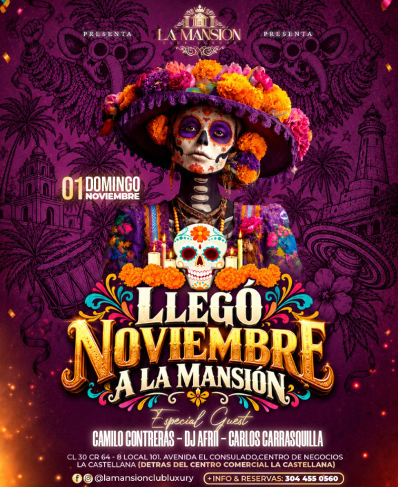 Llegó noviembre a La Mansión: Camilo Contreras, DJ Afri y Carlos Carrasquilla