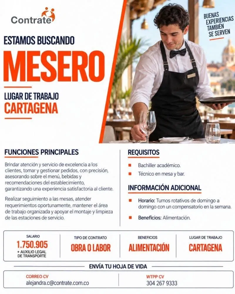 Mesero — Contrate