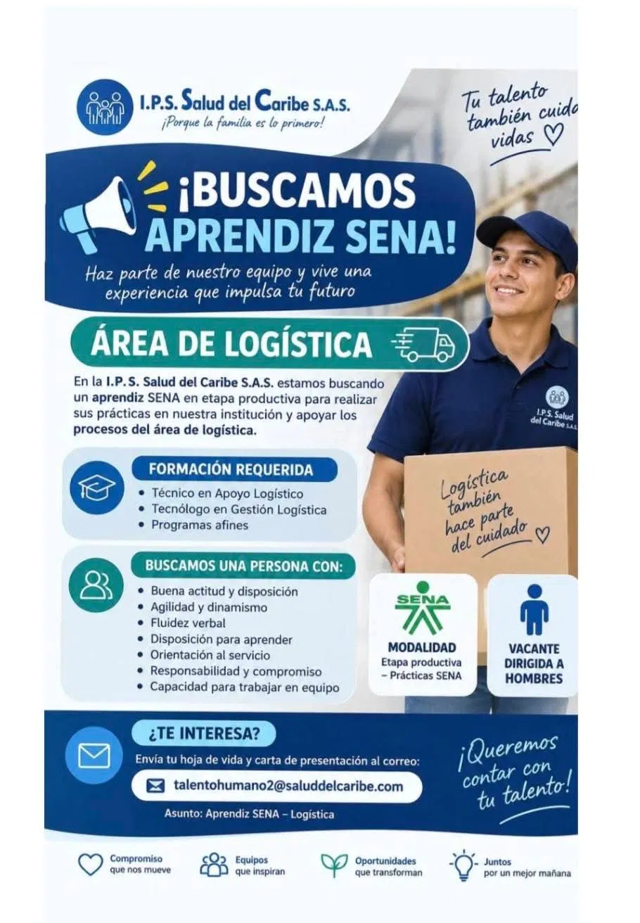 Aprendiz SENA — Área de Logística — I.P.S. Salud del Caribe
