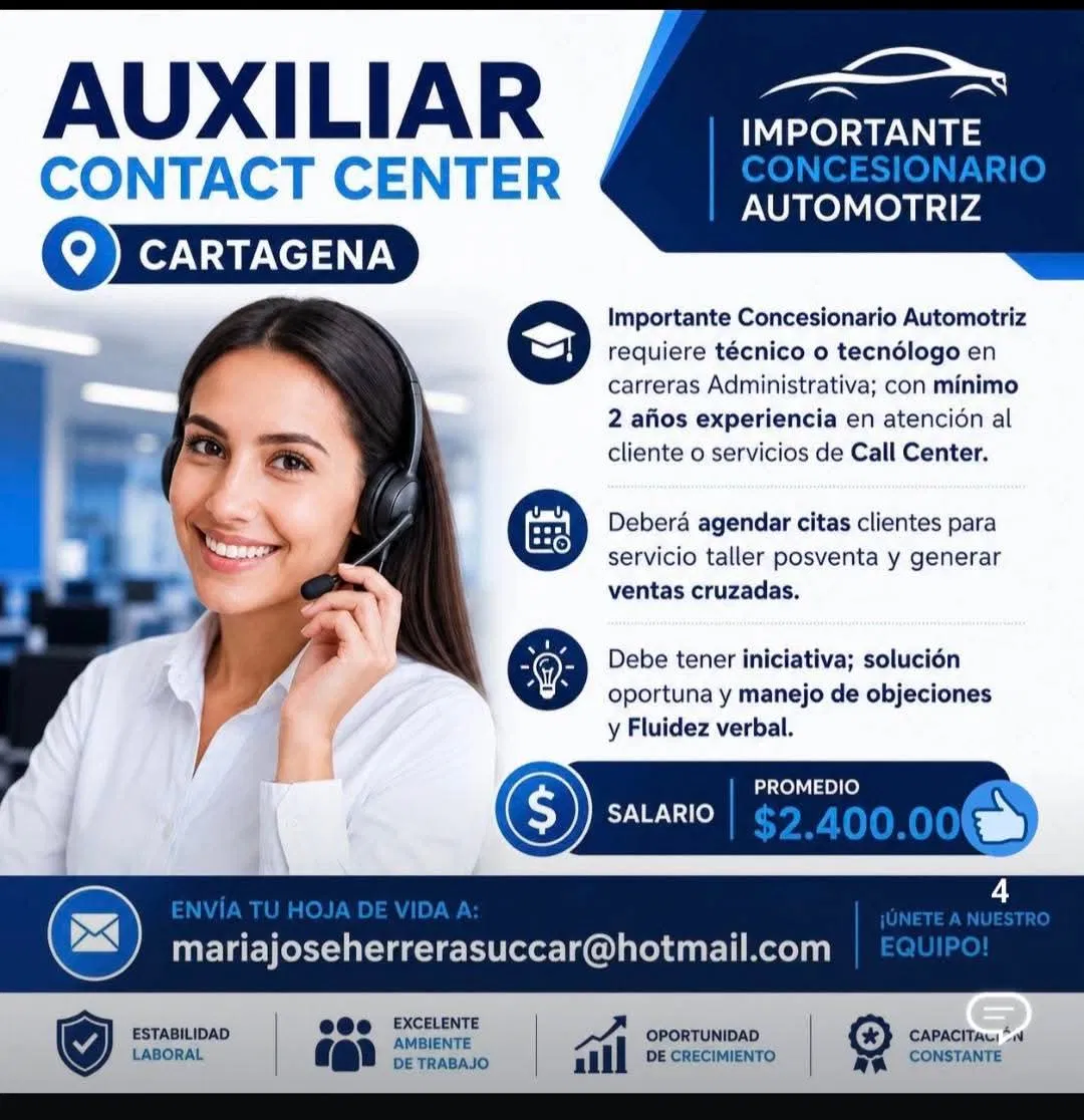 Auxiliar Contact Center