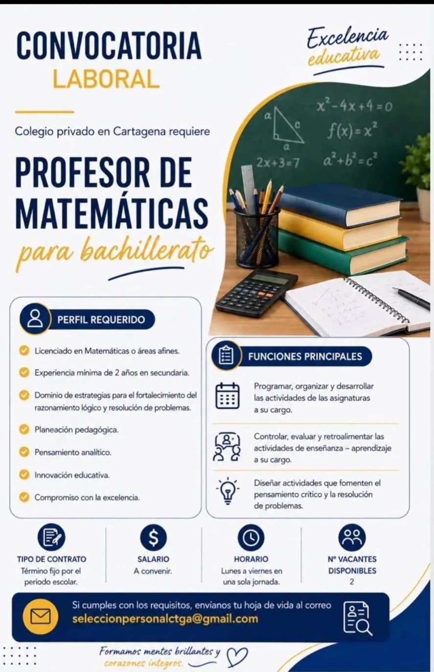Profesor de Matemáticas (bachillerato)