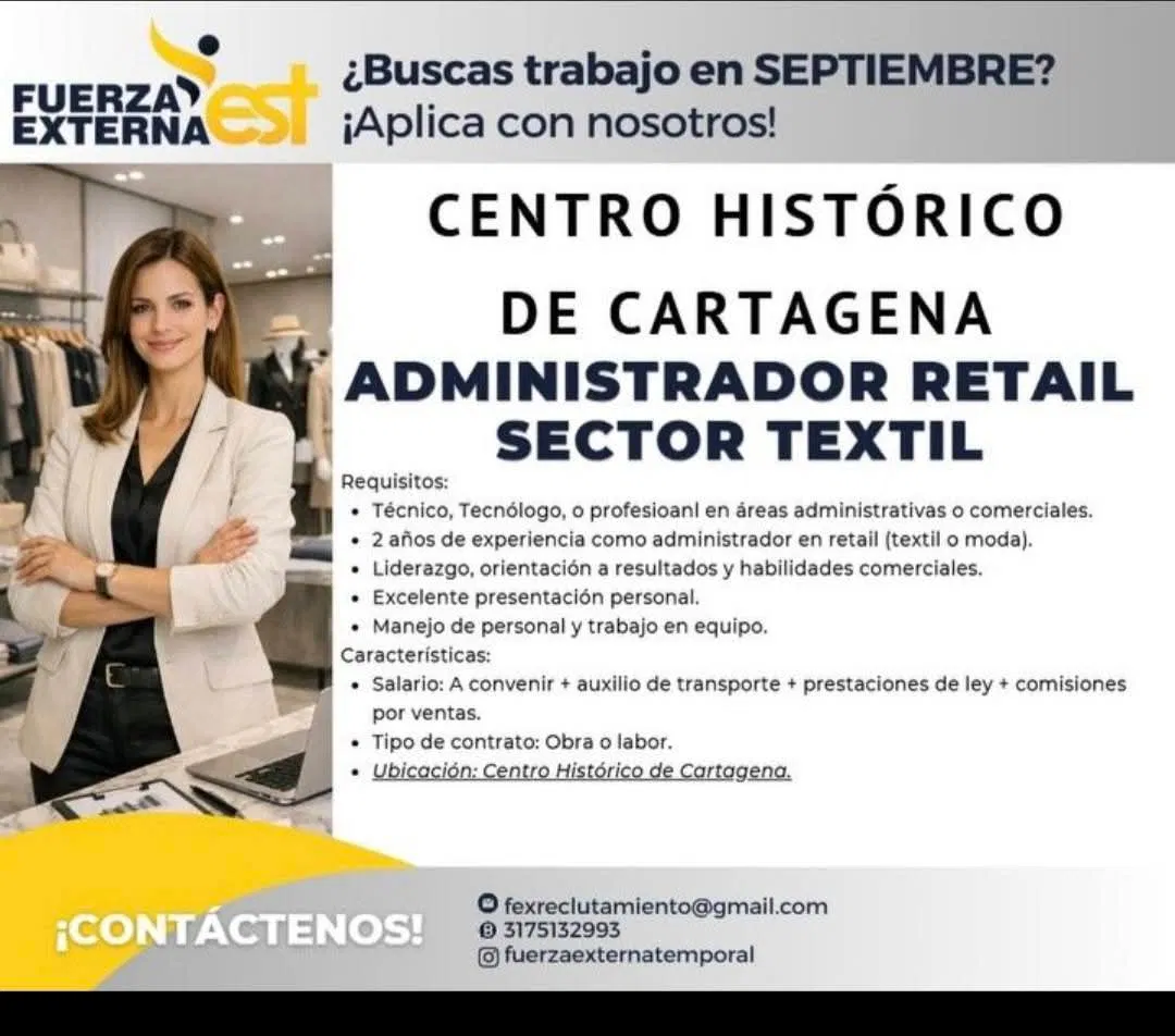 Administrador Retail sector textil