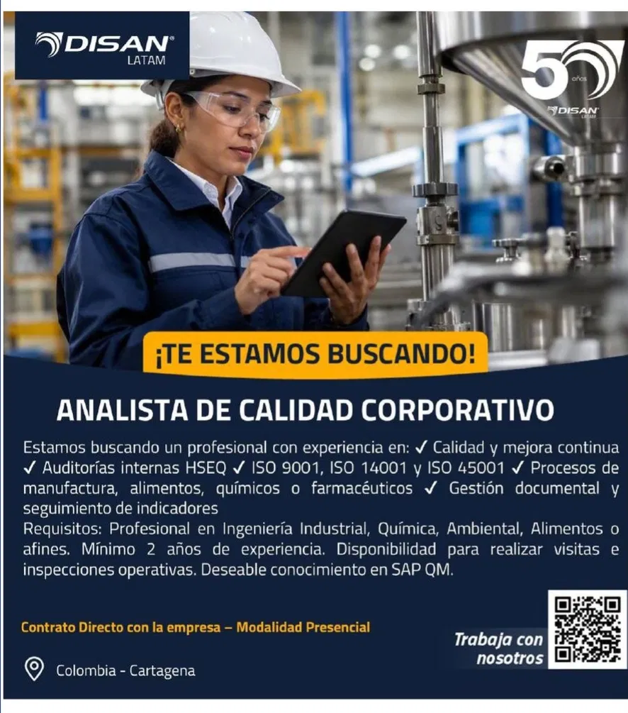 Analista de Calidad Corporativo