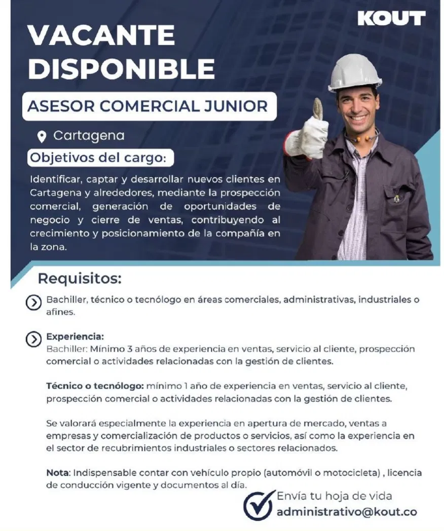 Asesor Comercial Junior