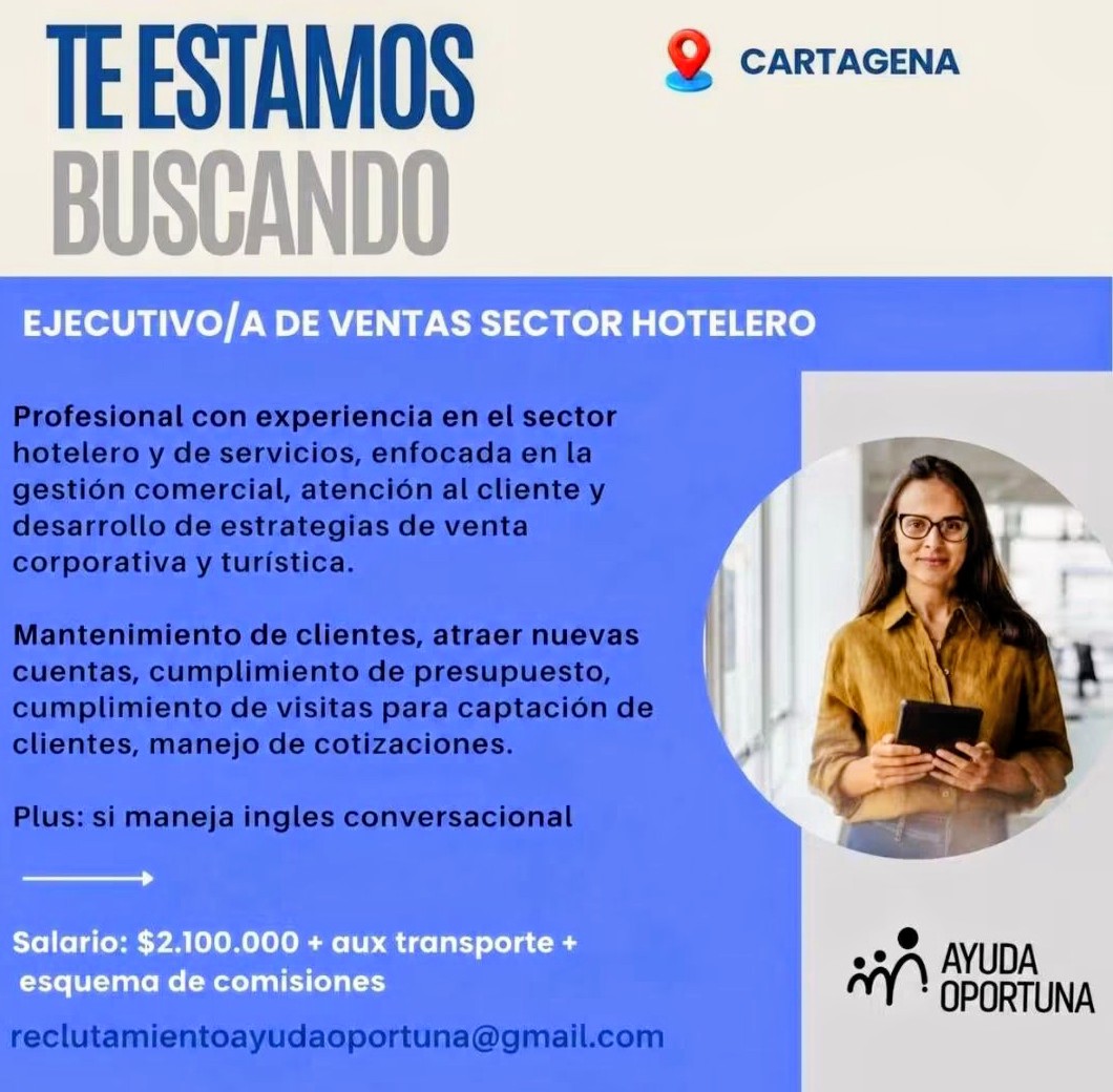 Ejecutivo/a de Ventas — sector hotelero