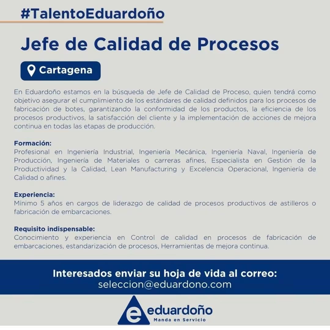 Jefe de Calidad de Procesos