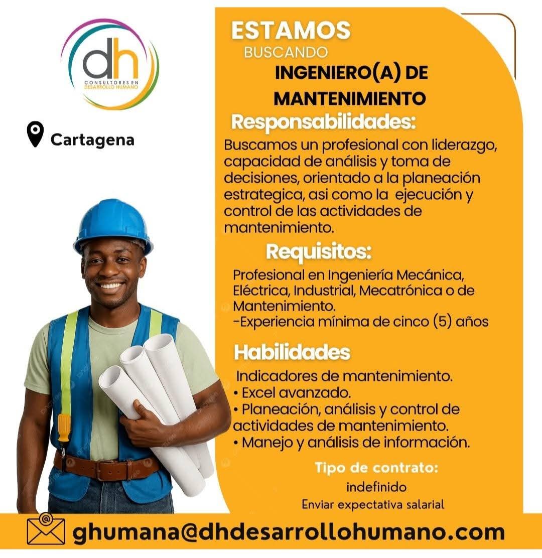 Ingeniero(a) de Mantenimiento