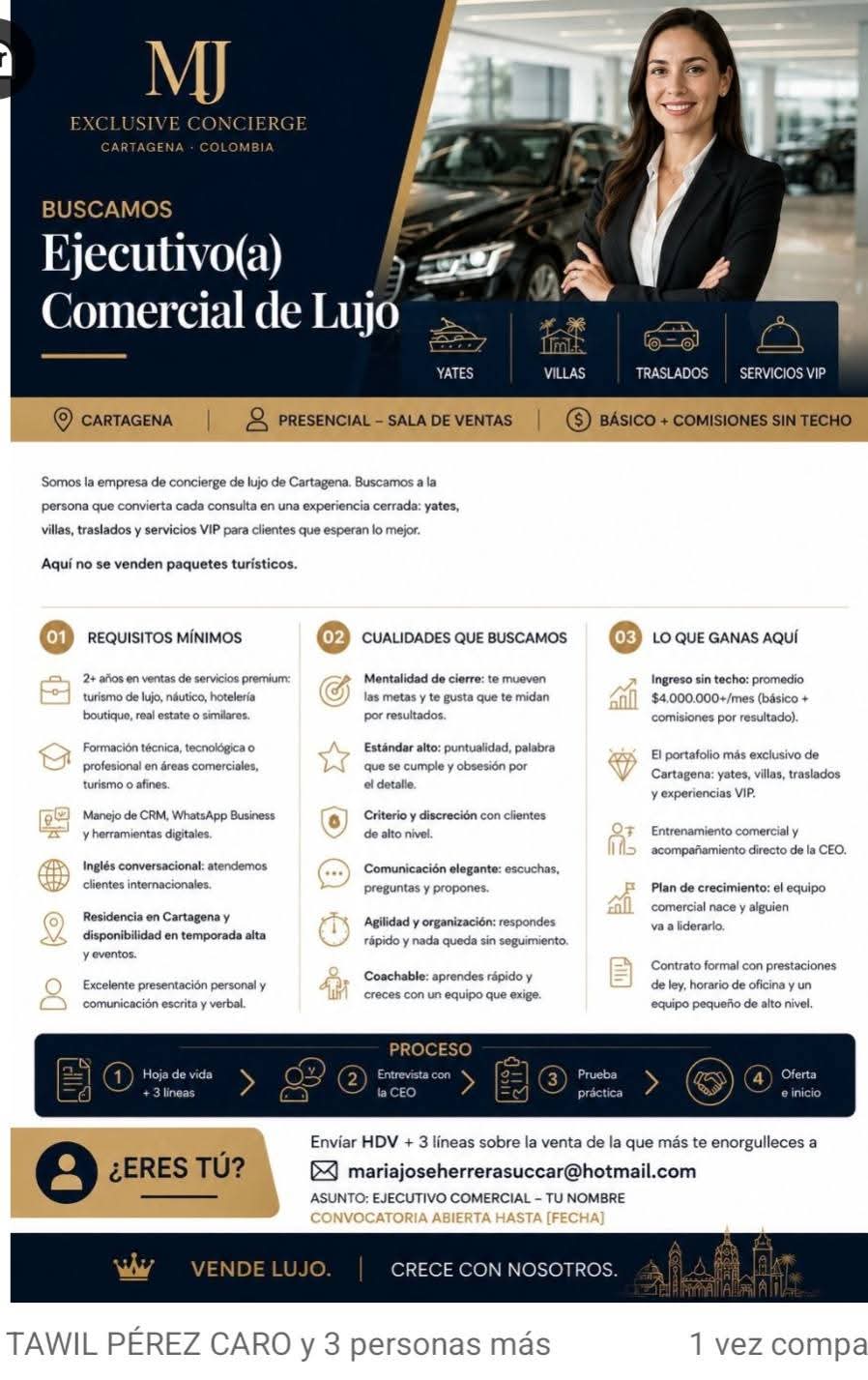 Ejecutivo(a) Comercial de Lujo