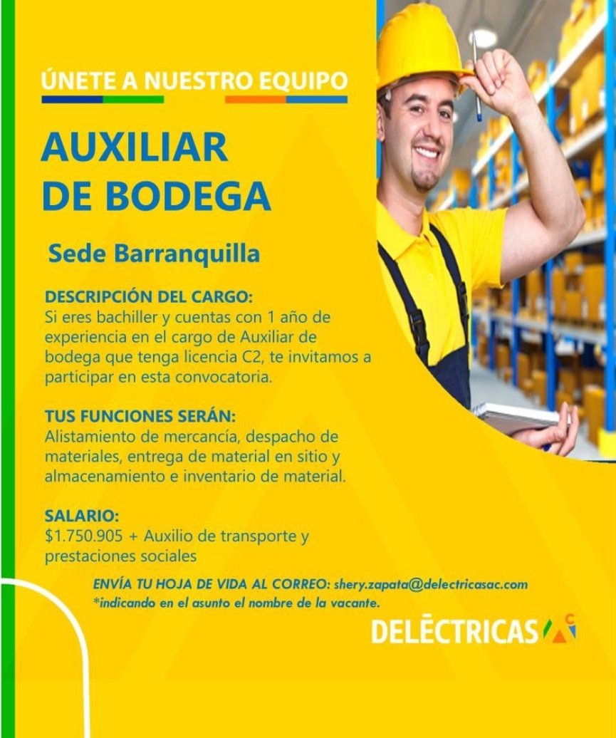 Auxiliar de Bodega