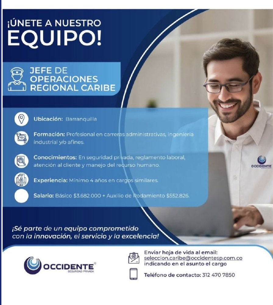 Jefe de Operaciones Regional Caribe