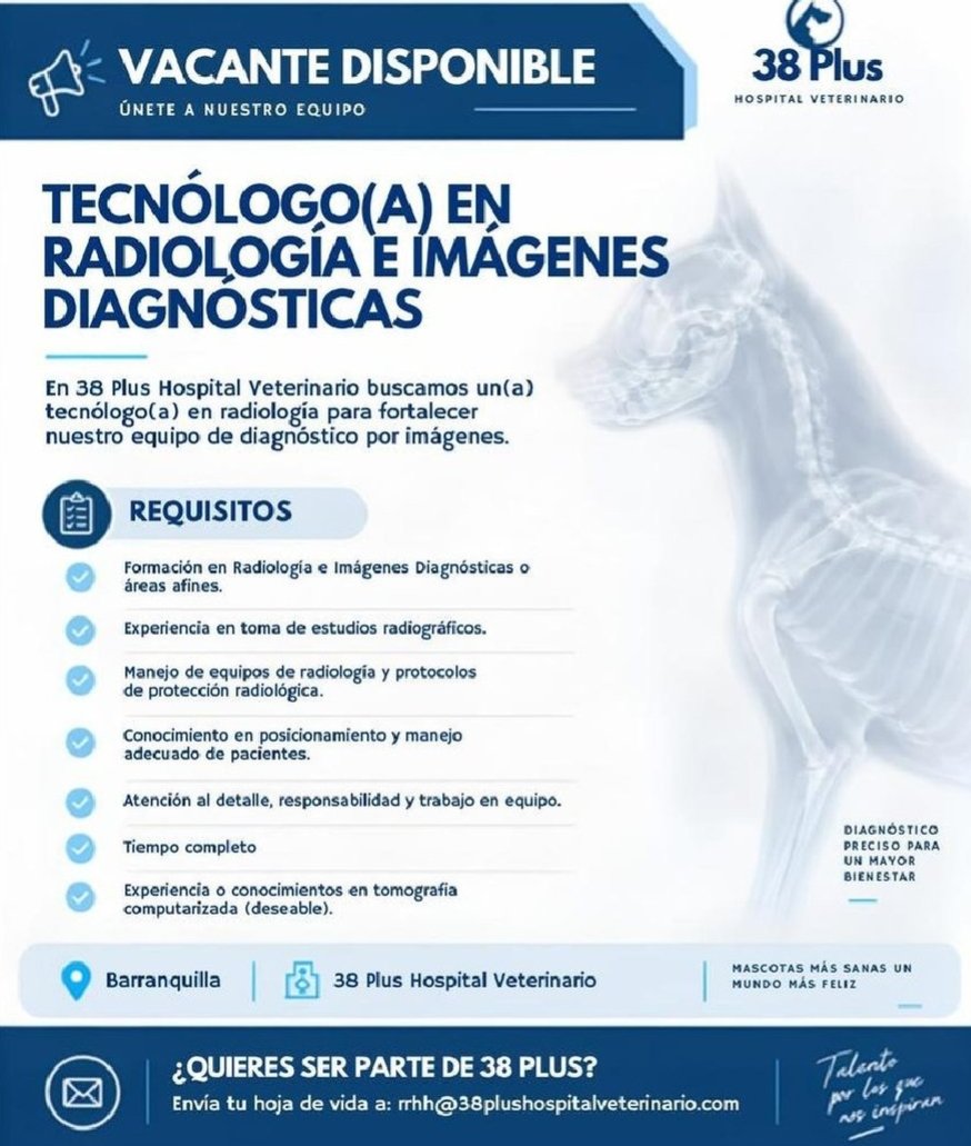 Tecnólogo(a) en Radiología e Imágenes Diagnósticas