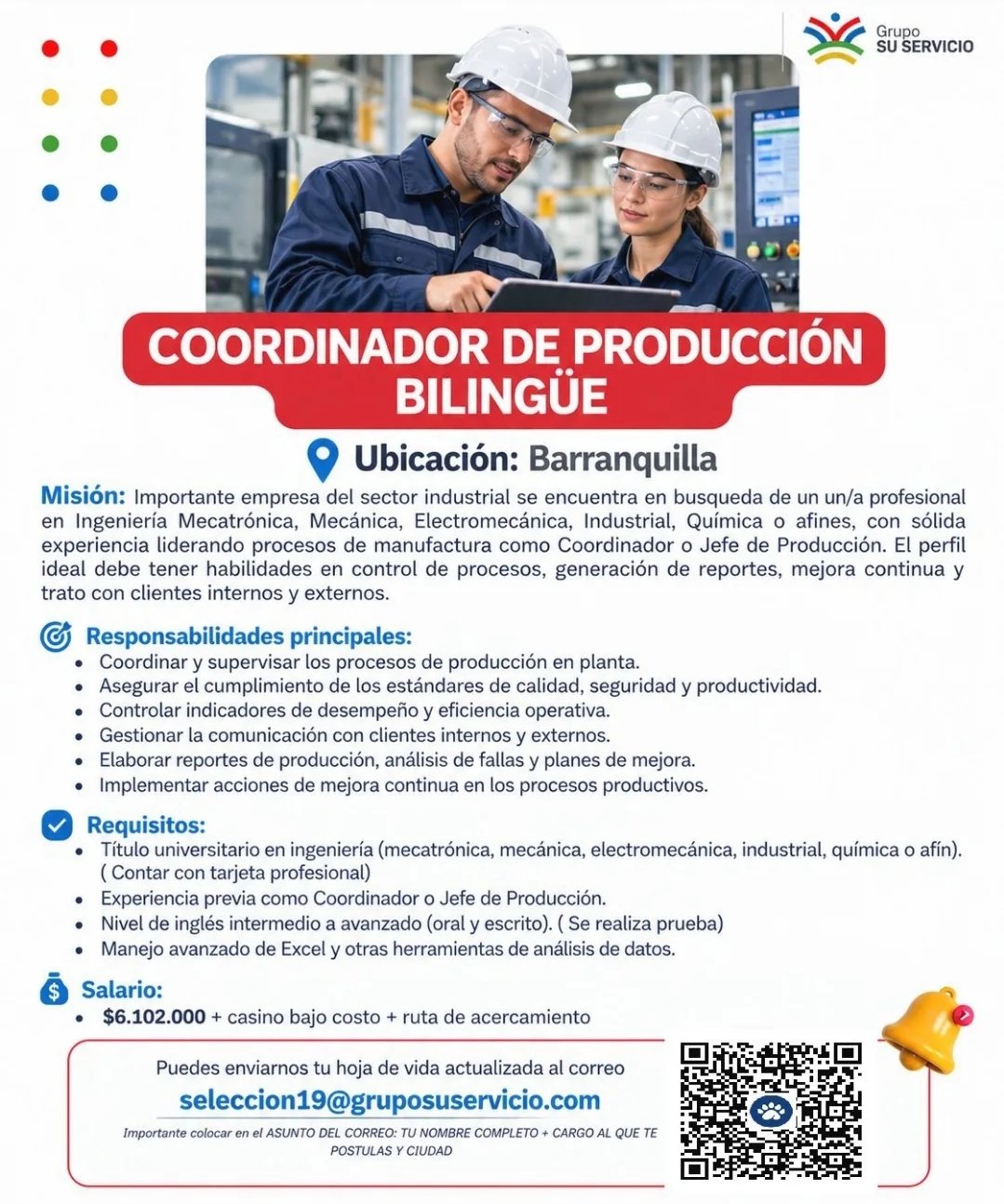 Coordinador de Producción Bilingüe
