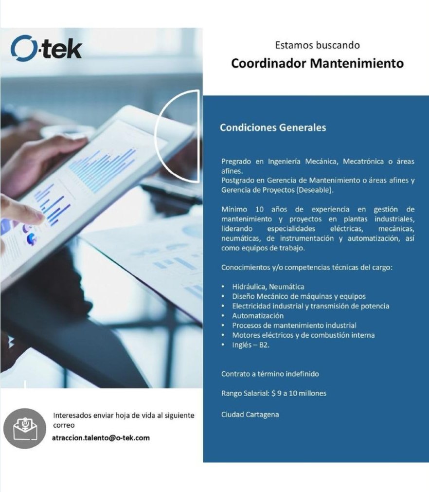 Coordinador Mantenimiento