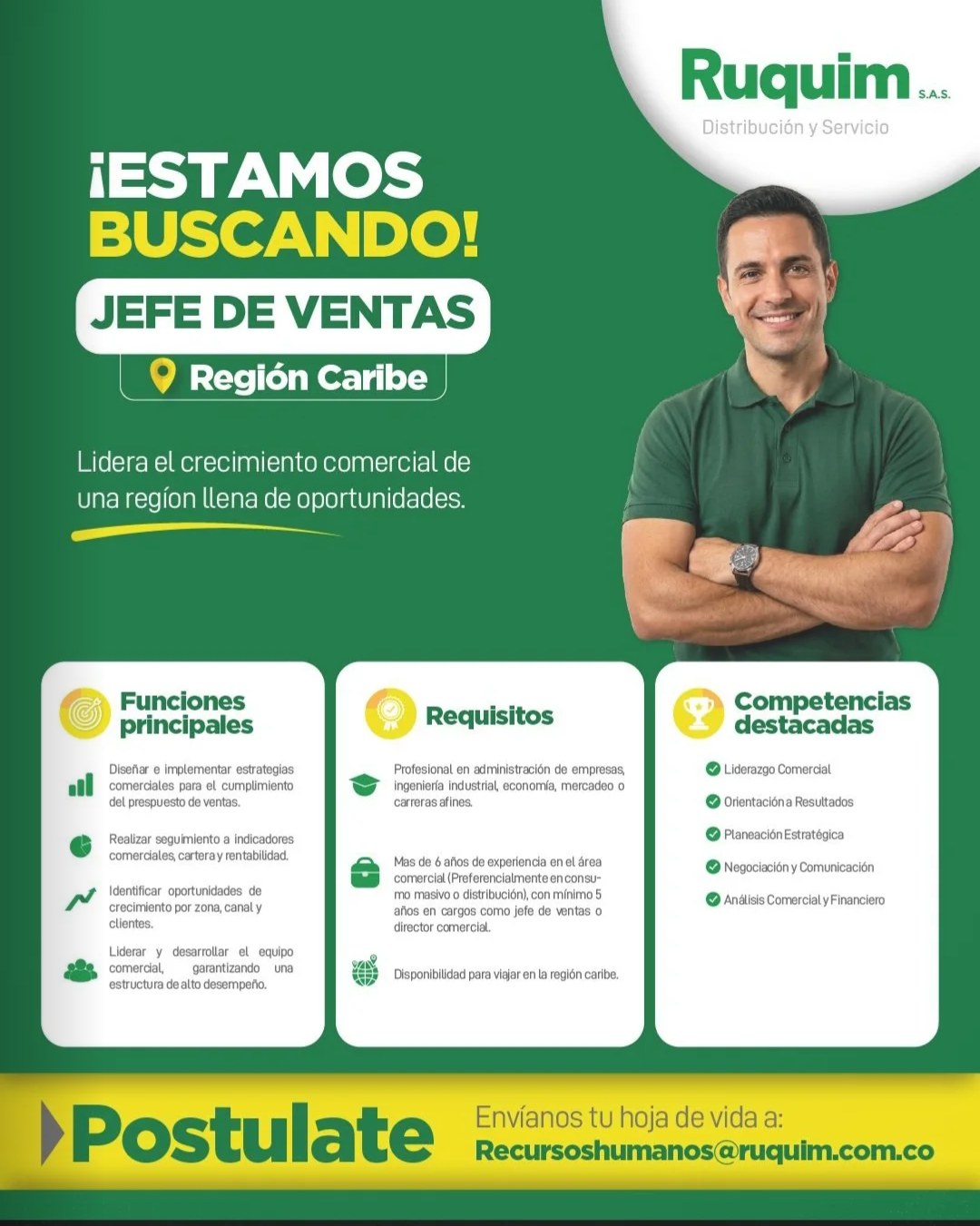 Jefe de Ventas, Región Caribe