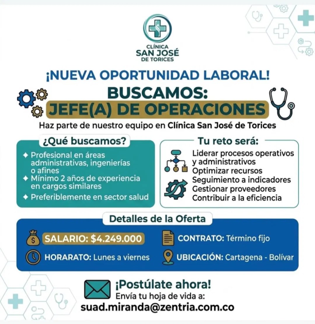 Jefe(a) de Operaciones