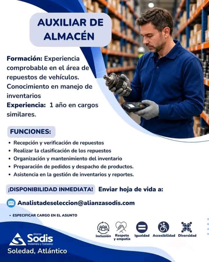 Auxiliar de Almacén