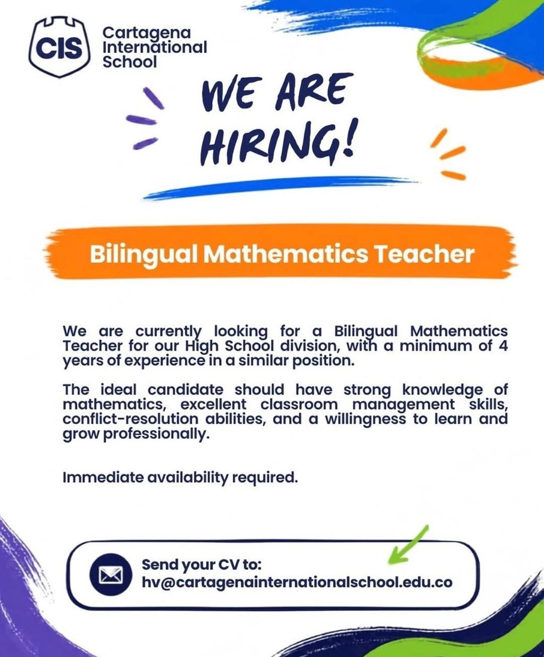 Bilingual Mathematics Teacher (High School)