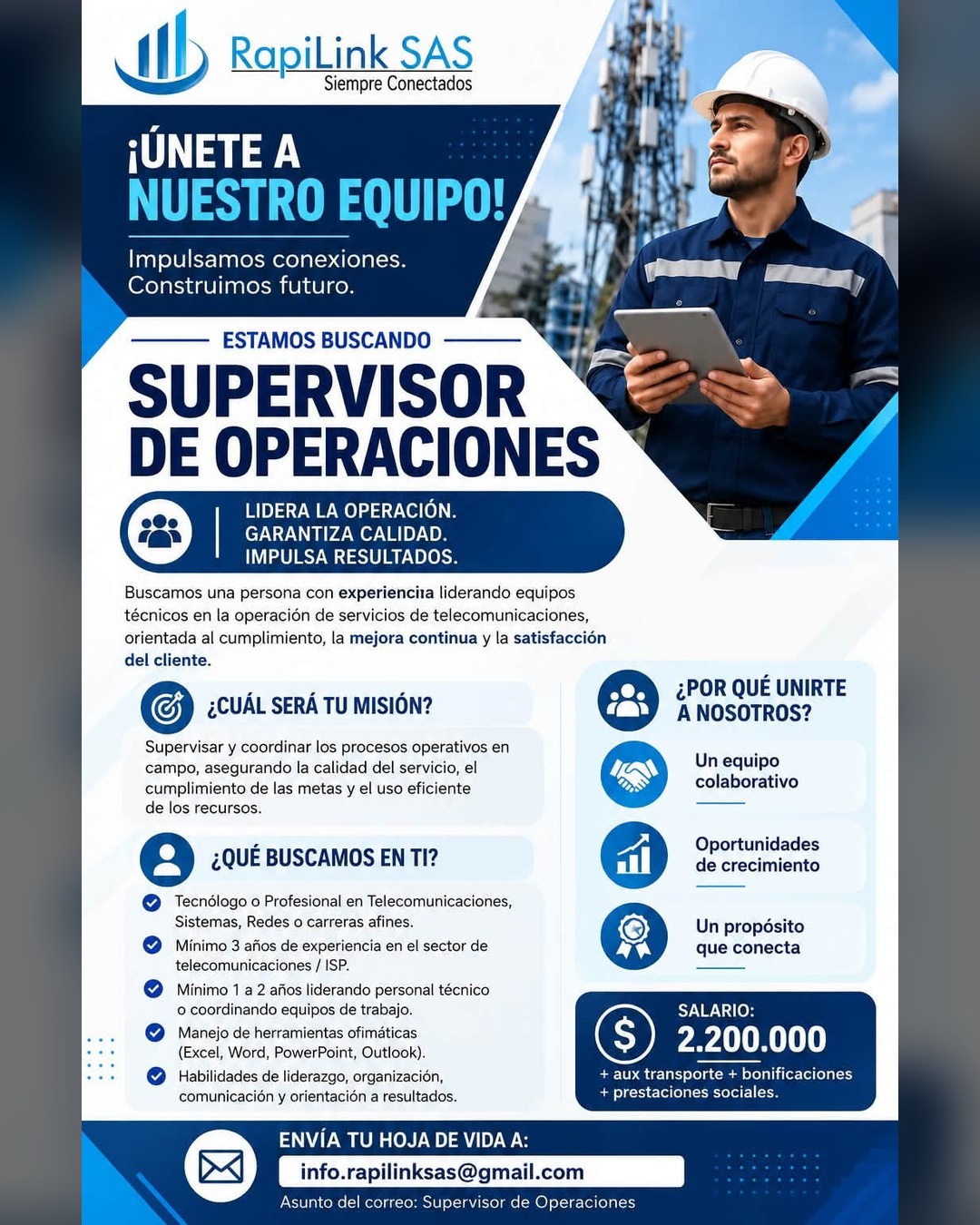 Supervisor de Operaciones