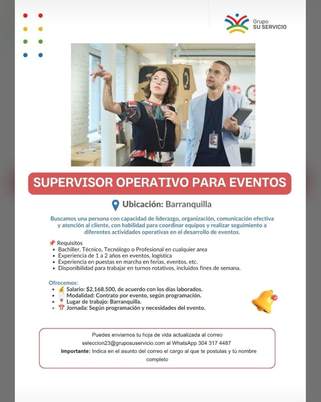 Supervisor Operativo para Eventos