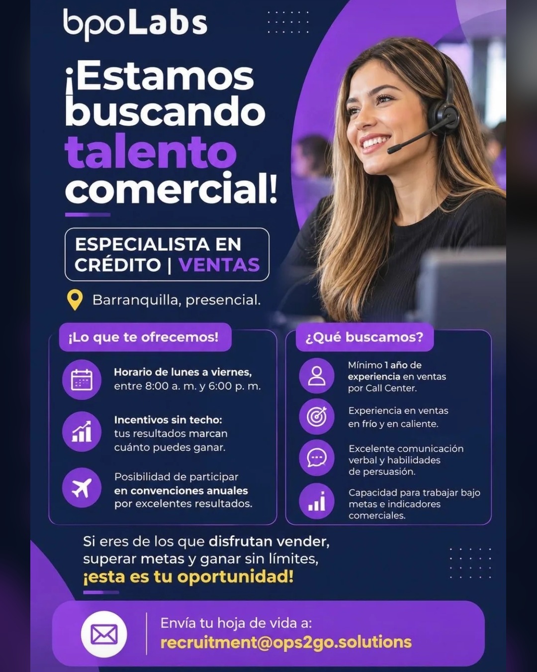 Especialista en Crédito y Ventas