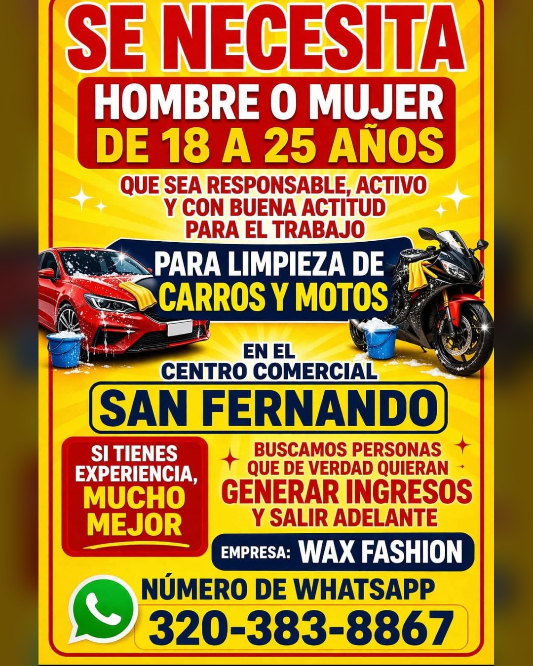 Lavador de carros y motos