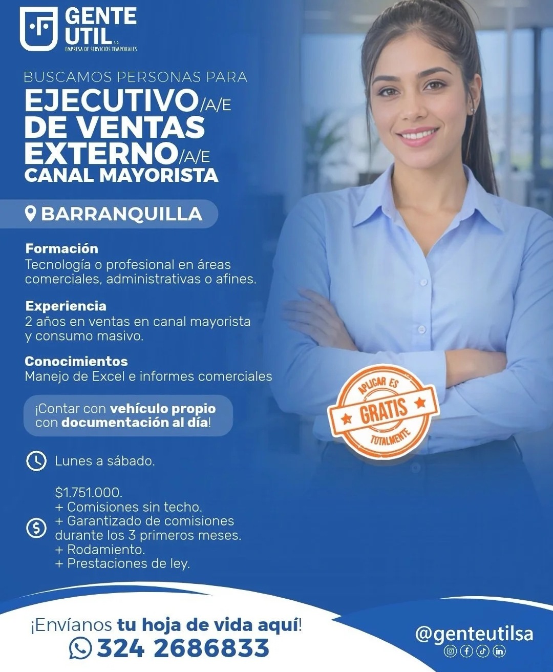 Ejecutivo/a de Ventas Externo, Canal Mayorista