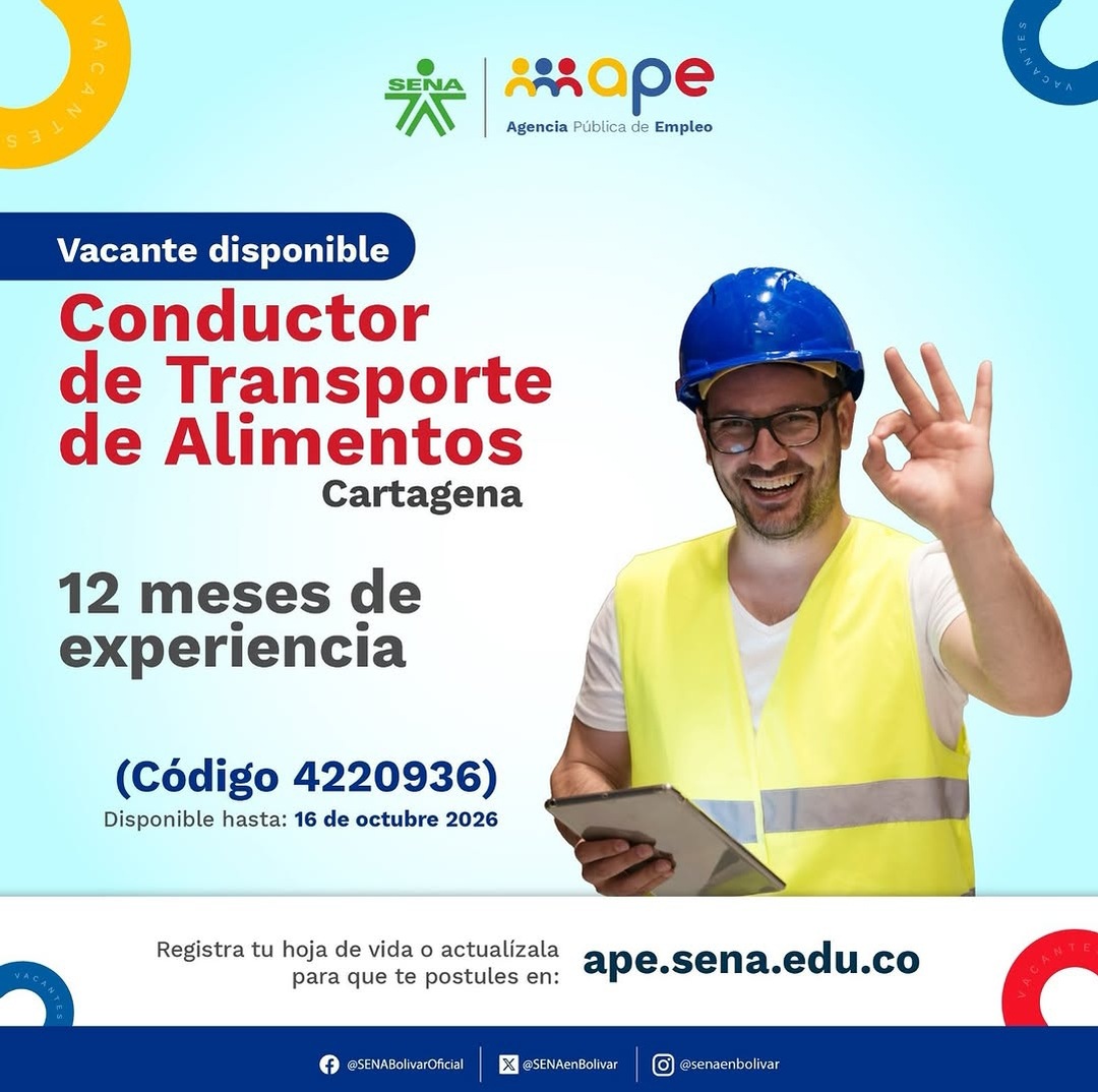 Conductor de Transporte de Alimentos