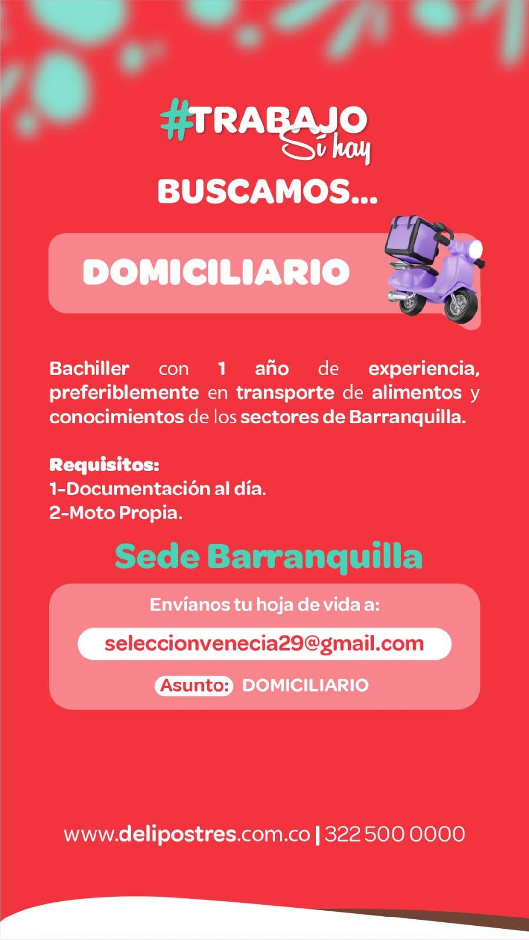URGENTE · Domiciliario