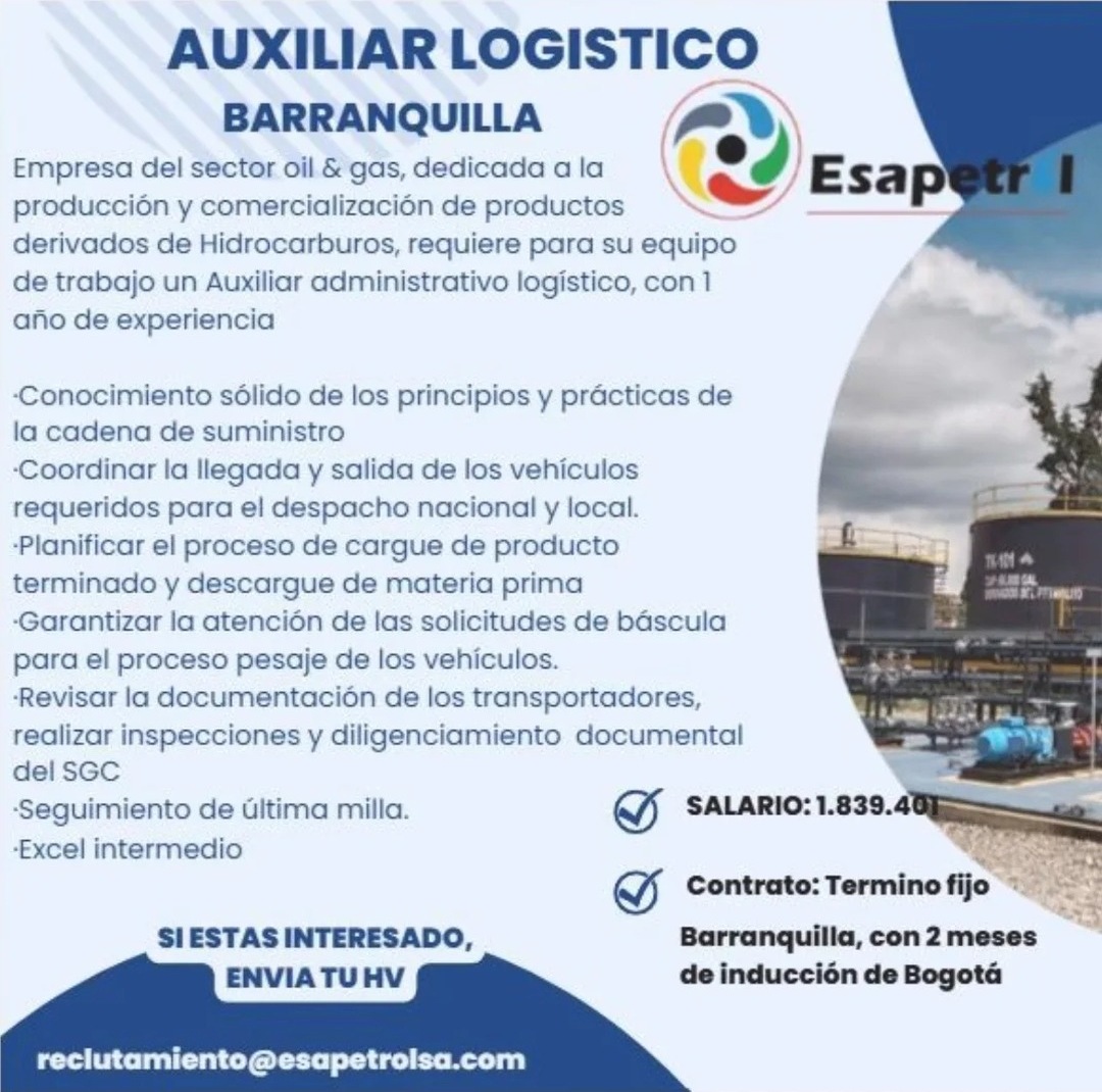 Auxiliar Logístico (Auxiliar administrativo logístico)