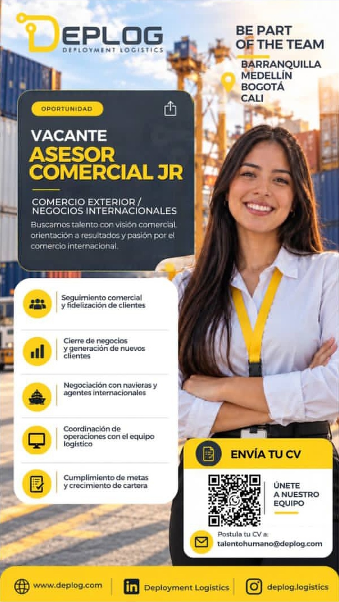 Asesor Comercial Jr - Comercio Exterior / Negocios Internacionales
